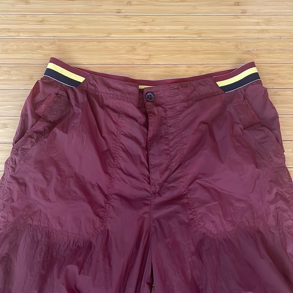 Free People Nylon Ripple Jogger Crop Mahogany Light Weight Sporty Pants - Picture 5 of 13